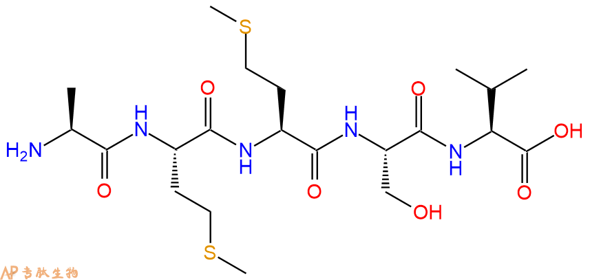 专肽生物产品H2N-Ala-Met-Met-Ser-Val-OH