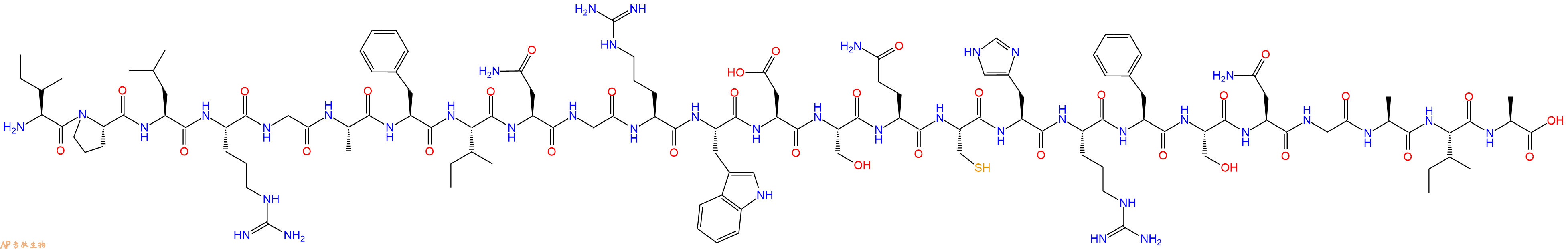 专肽生物产品H2N-Ile-Pro-Leu-Arg-Gly-Ala-Phe-Ile-Asn-Gly-Arg-Trp-Asp-Ser-Gln-Cys-His-Arg-Phe-Ser-Asn-Gly-Ala-Ile-Ala-OH