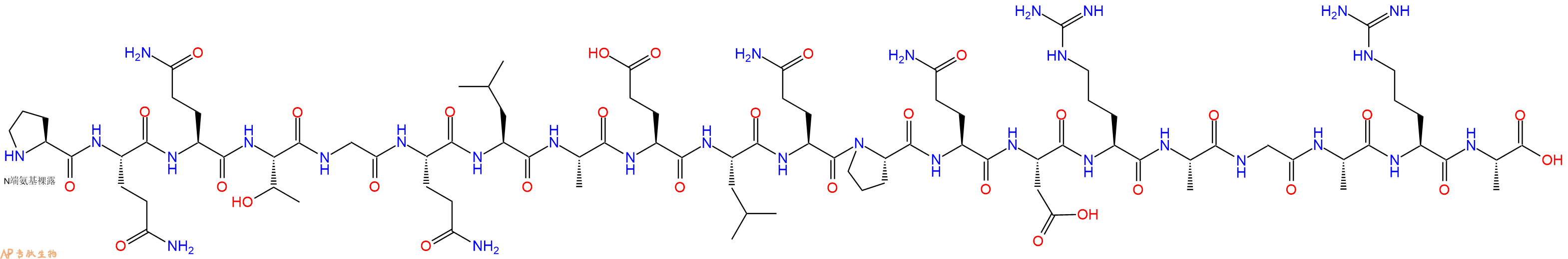 专肽生物产品H2N-Pro-Gln-Gln-Thr-Gly-Gln-Leu-Ala-Glu-Leu-Gln-Pro-Gln-Asp-Arg-Ala-Gly-Ala-Arg-Ala-OH
