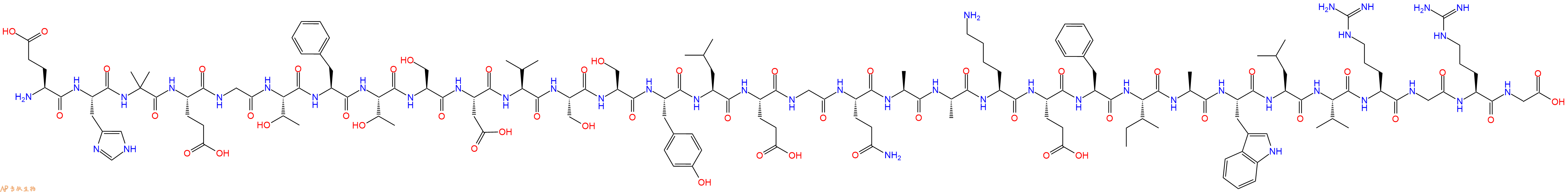 专肽生物产品H2N-Glu-His-Aib-Glu-Gly-Thr-Phe-Thr-Ser-Asp-Val-Ser-Ser-Tyr-Leu-Glu-Gly-Gln-Ala-Ala-Lys-Glu-Phe-Ile-Ala-Trp-Leu-Val-Arg-Gly-Arg-Gly-OH