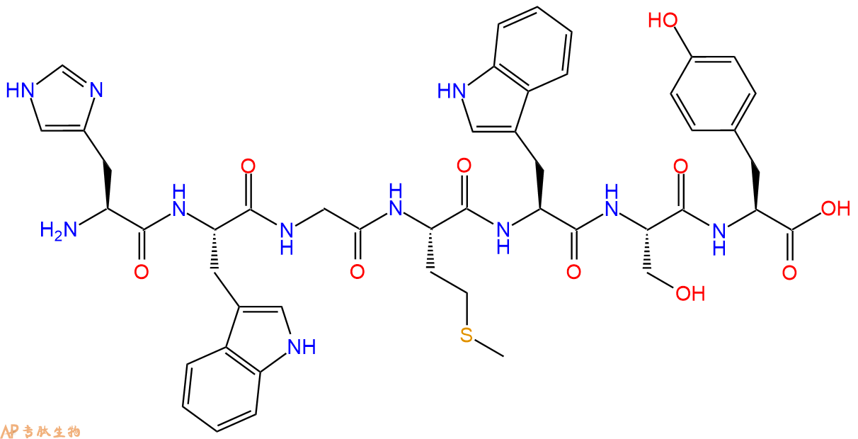 专肽生物产品H2N-His-Trp-Gly-Met-Trp-Ser-Tyr-OH