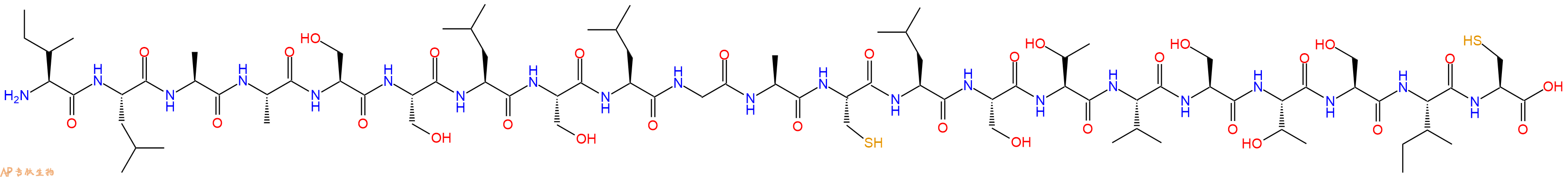 专肽生物产品H2N-Ile-Leu-Ala-Ala-Ser-Ser-Leu-Ser-Leu-Gly-Ala-Cys-Leu-Ser-Thr-Val-Ser-Thr-Ser-Ile-Cys-OH