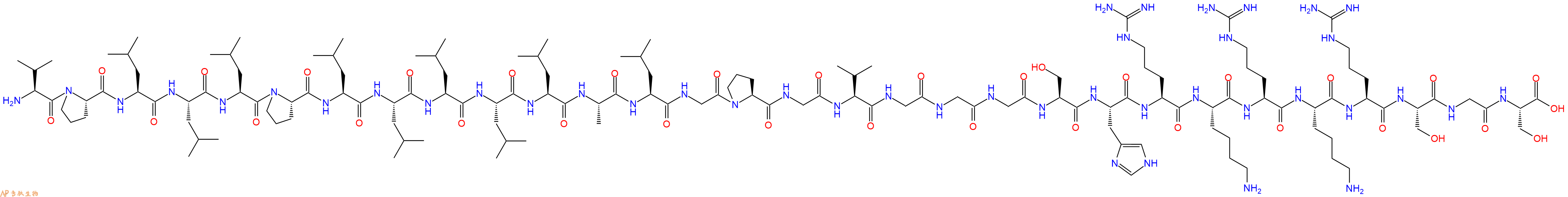 专肽生物产品H2N-Val-Pro-Leu-Leu-Leu-Pro-Leu-Leu-Leu-Leu-Leu-Ala-Leu-Gly-Pro-Gly-Val-Gly-Gly-Gly-Ser-His-Arg-Lys-Arg-Lys-Arg-Ser-Gly-Ser-OH
