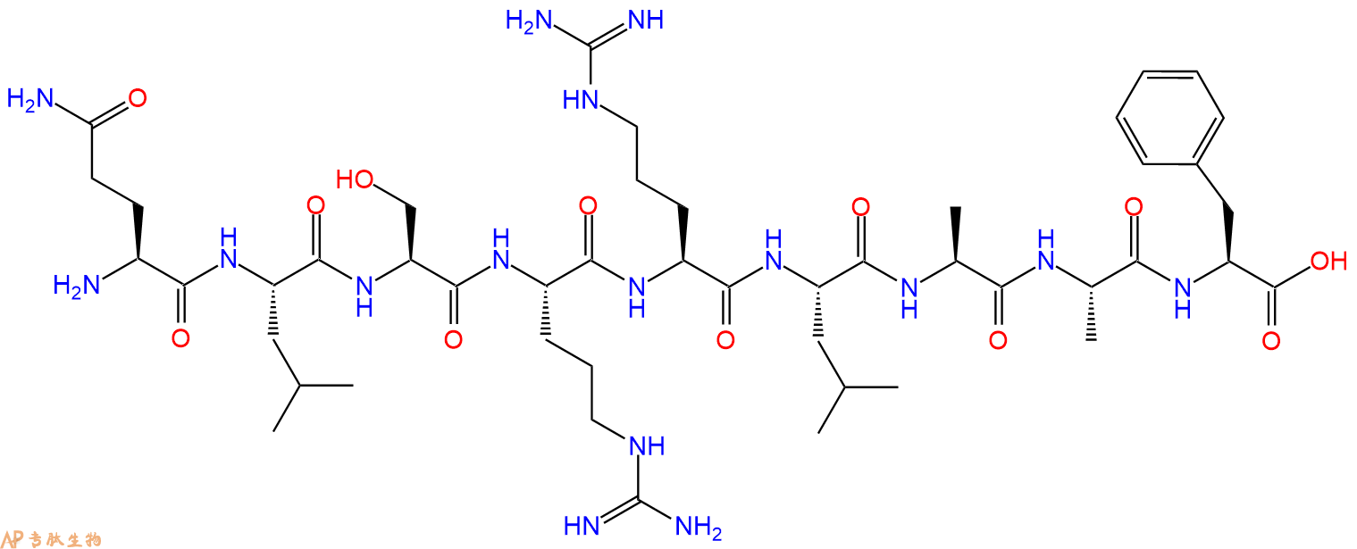 专肽生物产品H2N-Gln-Leu-Ser-Arg-Arg-Leu-Ala-Ala-Phe-OH