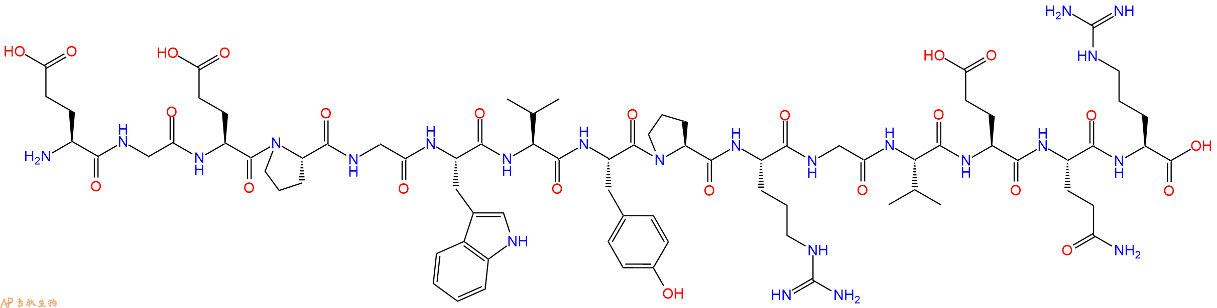 专肽生物产品H2N-Glu-Gly-Glu-Pro-Gly-Trp-Val-Tyr-Pro-Arg-Gly-Val-Glu-Gln-Arg-OH