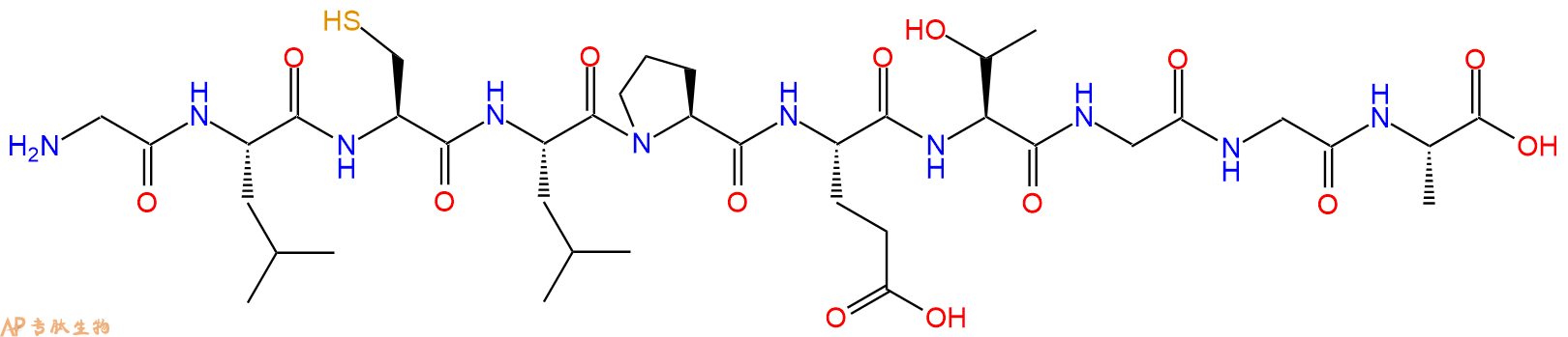 专肽生物产品H2N-Gly-Leu-Cys-Leu-Pro-Glu-Thr-Gly-Gly-Ala-OH