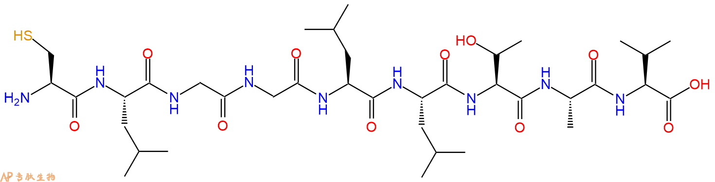 专肽生物产品H2N-Cys-Leu-Gly-Gly-Leu-Leu-Thr-Ala-Val-OH