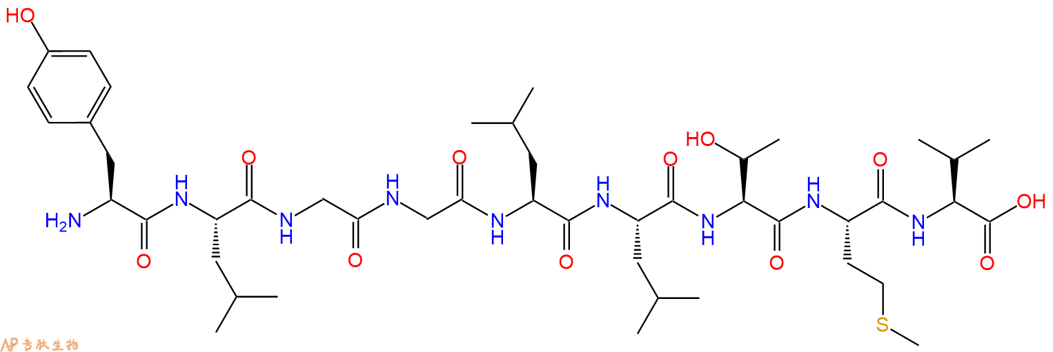 专肽生物产品H2N-Tyr-Leu-Gly-Gly-Leu-Leu-Thr-Met-Val-OH