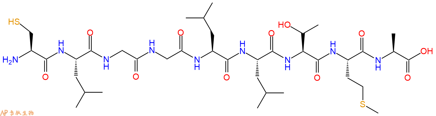专肽生物产品H2N-Cys-Leu-Gly-Gly-Leu-Leu-Thr-Met-Ala-OH