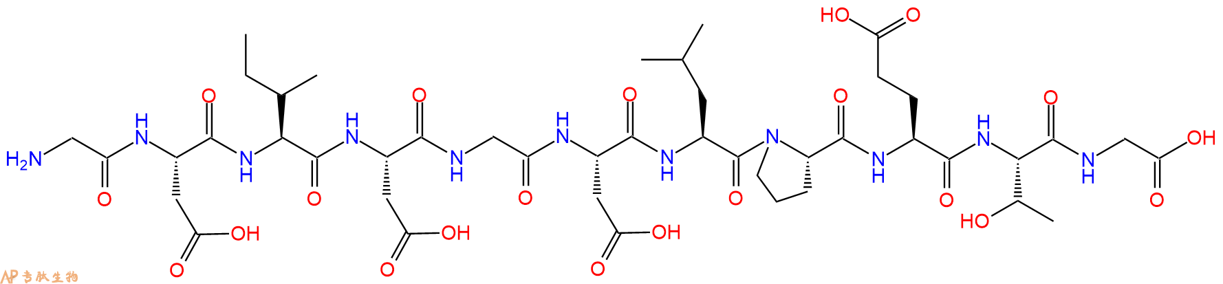 专肽生物产品H2N-Gly-Asp-Ile-Asp-Gly-Asp-Leu-Pro-Glu-Thr-Gly-OH