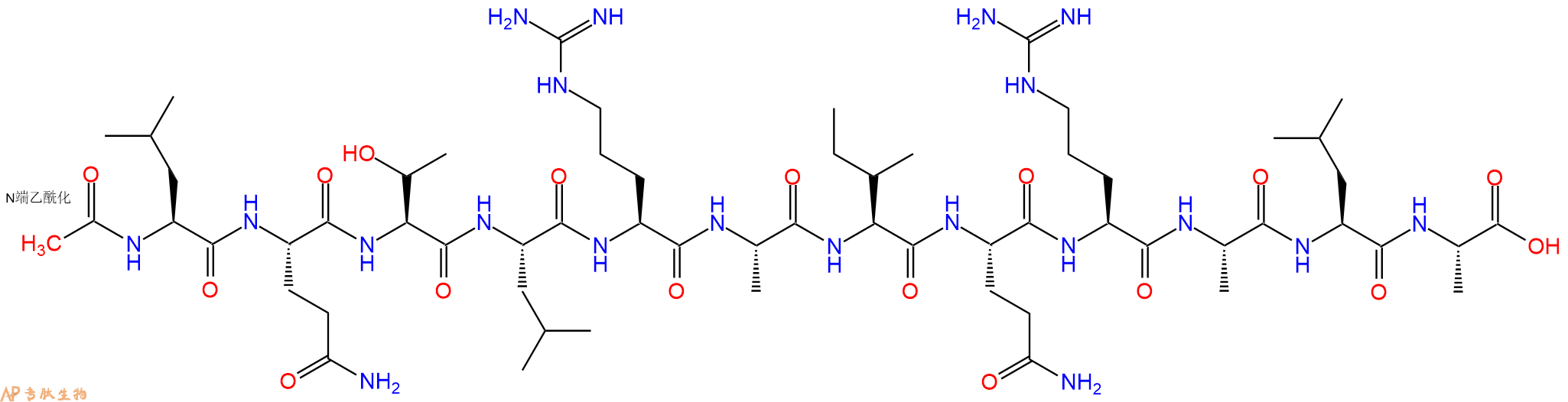 专肽生物产品Ac-Leu-Gln-Thr-Leu-Arg-Ala-Ile-Gln-Arg-Ala-Leu-Ala-OH