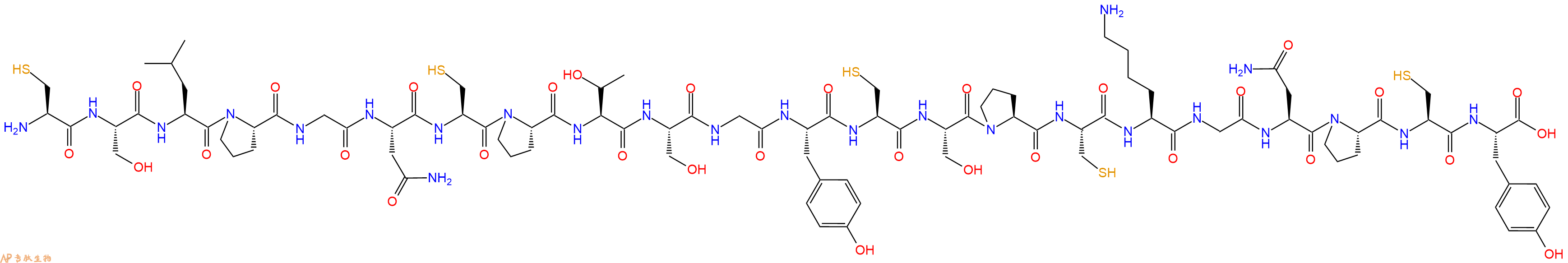 专肽生物产品H2N-Cys-Ser-Leu-Pro-Gly-Asn-Cys-Pro-Thr-Ser-Gly-Tyr-Cys-Ser-Pro-Cys-Lys-Gly-Asn-Pro-Cys-Tyr-OH