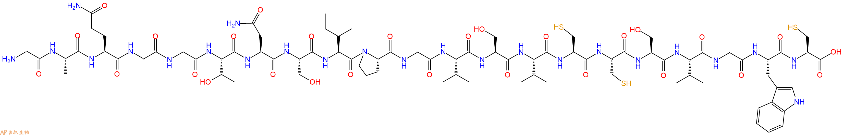 专肽生物产品H2N-Gly-Ala-Gln-Gly-Gly-Thr-Asn-Ser-Ile-Pro-Gly-Val-Ser-Val-Cys-Cys-Ser-Val-Gly-Trp-Cys-OH