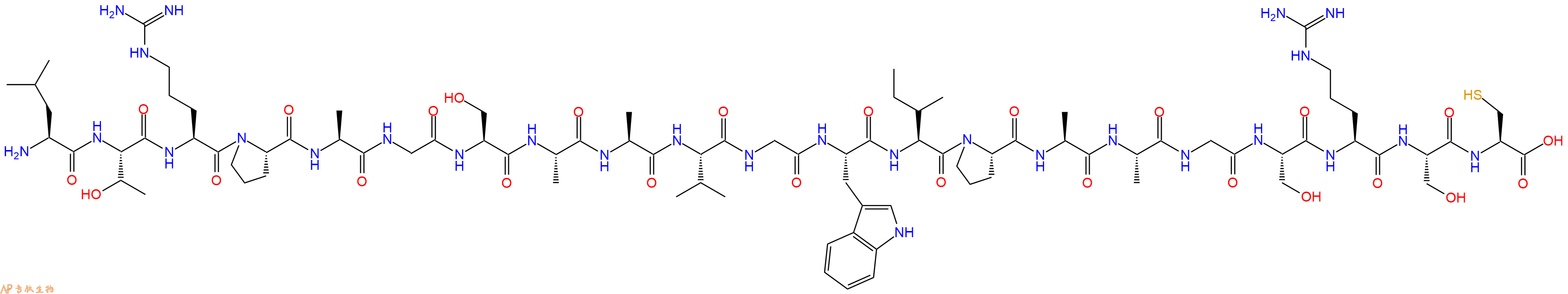 专肽生物产品H2N-Leu-Thr-Arg-Pro-Ala-Gly-Ser-Ala-Ala-Val-Gly-Trp-Ile-Pro-Ala-Ala-Gly-Ser-Arg-Ser-Cys-OH