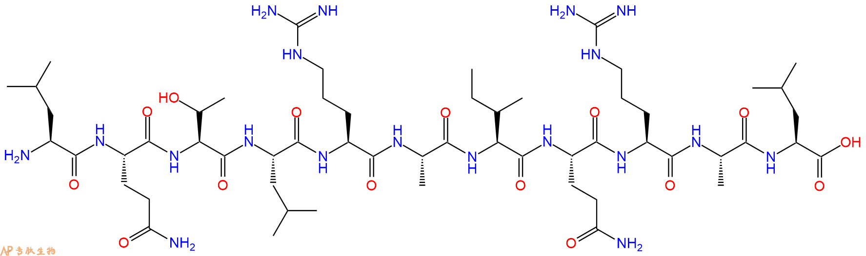 专肽生物产品H2N-Leu-Gln-Thr-Leu-Arg-Ala-Ile-Gln-Arg-Ala-Leu-OH