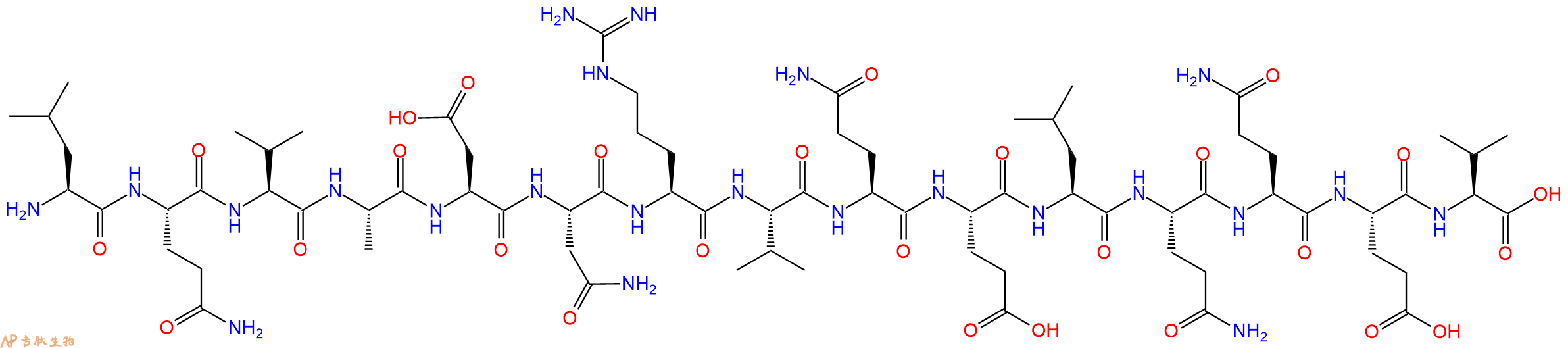 专肽生物产品H2N-Leu-Gln-Val-Ala-Asp-Asn-Arg-Val-Gln-Glu-Leu-Gln-Gln-Glu-Val-OH