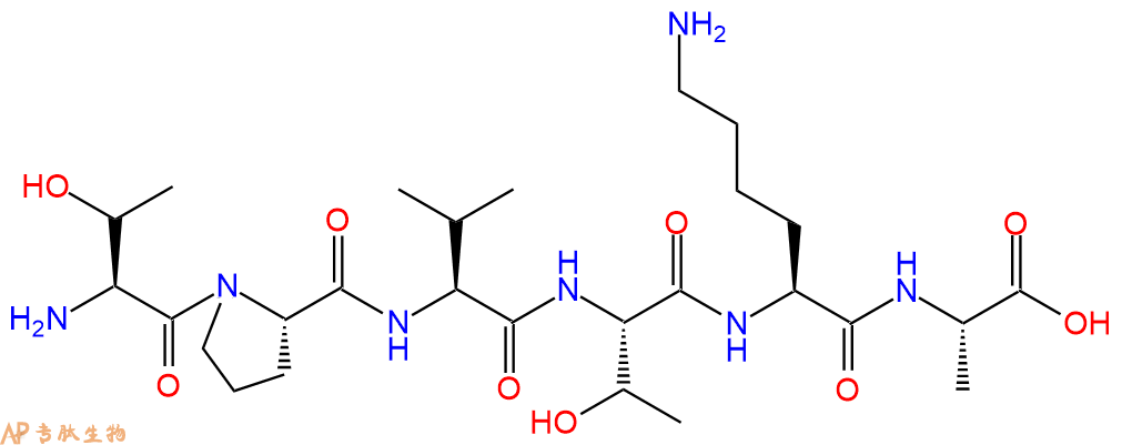 专肽生物产品H2N-Thr-Pro-Val-Thr-Lys-Ala-OH