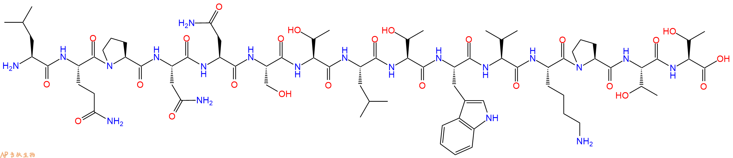 专肽生物产品H2N-Leu-Gln-Pro-Asn-Asn-Ser-Thr-Leu-Thr-Trp-Val-Lys-Pro-Thr-Thr-OH