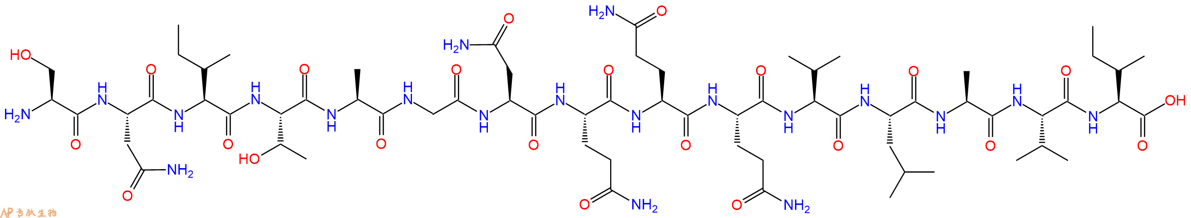 专肽生物产品H2N-Ser-Asn-Ile-Thr-Ala-Gly-Asn-Gln-Gln-Gln-Val-Leu-Ala-Val-Ile-OH