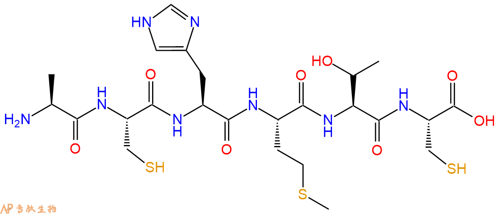 专肽生物产品H2N-Ala-Cys-His-Met-Thr-Cys-OH