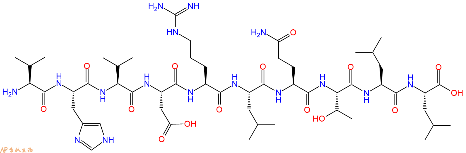 专肽生物产品H2N-Val-His-Val-Asp-Arg-Leu-Gln-Thr-Leu-Leu-OH