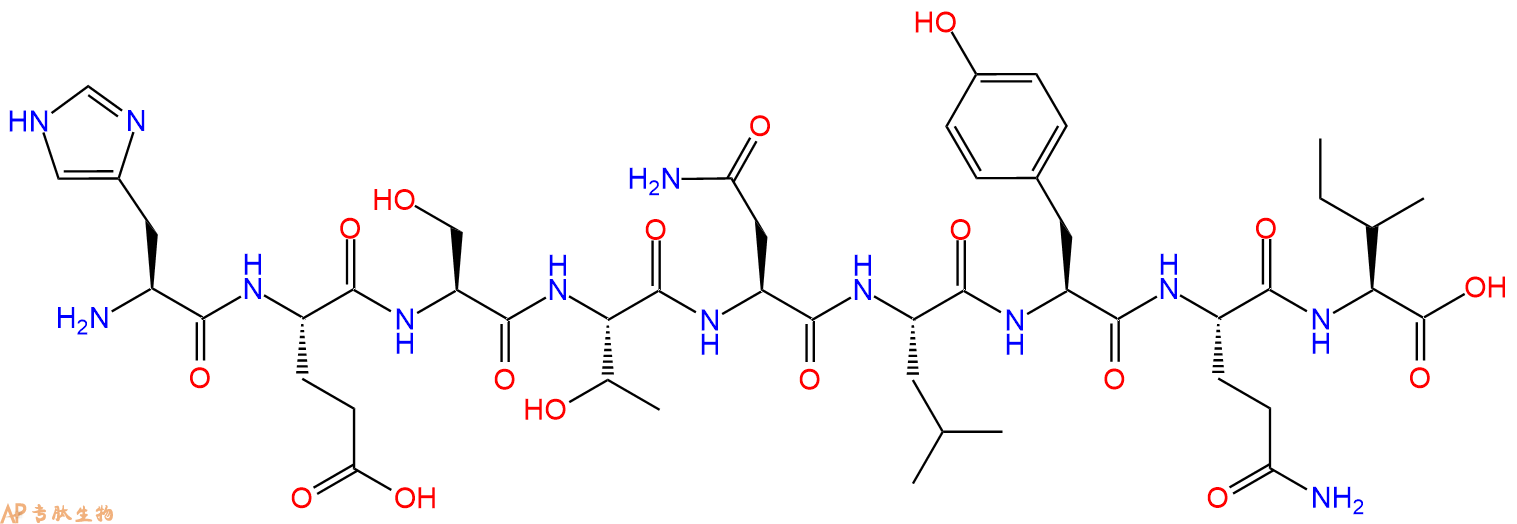 专肽生物产品H2N-His-Glu-Ser-Thr-Asn-Leu-Tyr-Gln-Ile-OH