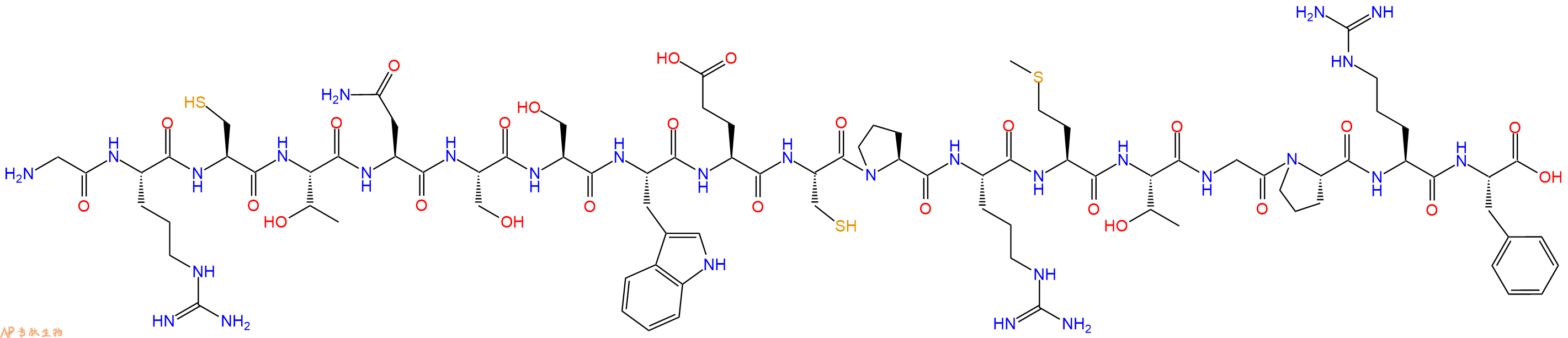 专肽生物产品H2N-Gly-Arg-Cys-Thr-Asn-Ser-Ser-Trp-Glu-Cys-Pro-Arg-Met-Thr-Gly-Pro-Arg-Phe-OH