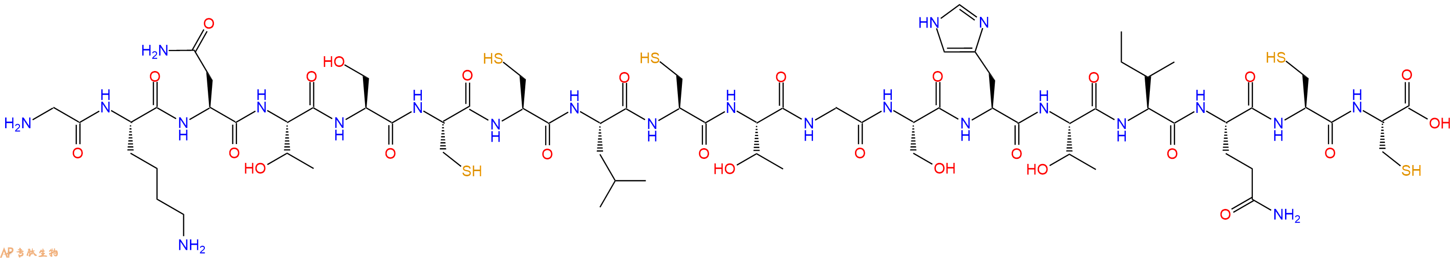 专肽生物产品H2N-Gly-Lys-Asn-Thr-Ser-Cys-Cys-Leu-Cys-Thr-Gly-Ser-His-Thr-Ile-Gln-Cys-Cys-OH