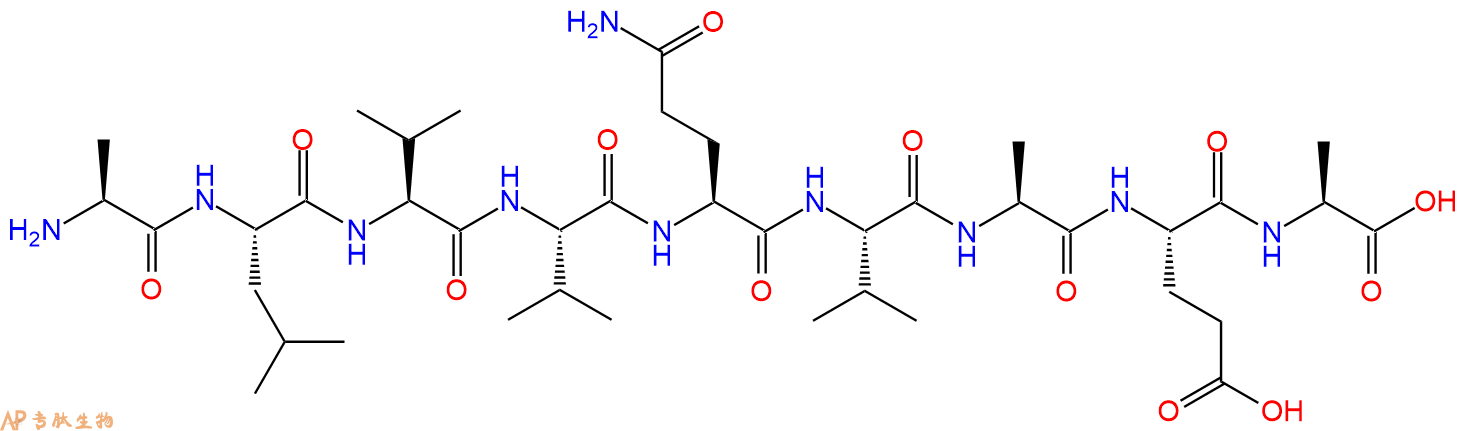 专肽生物产品H2N-Ala-Leu-Val-Val-Gln-Val-Ala-Glu-Ala-OH