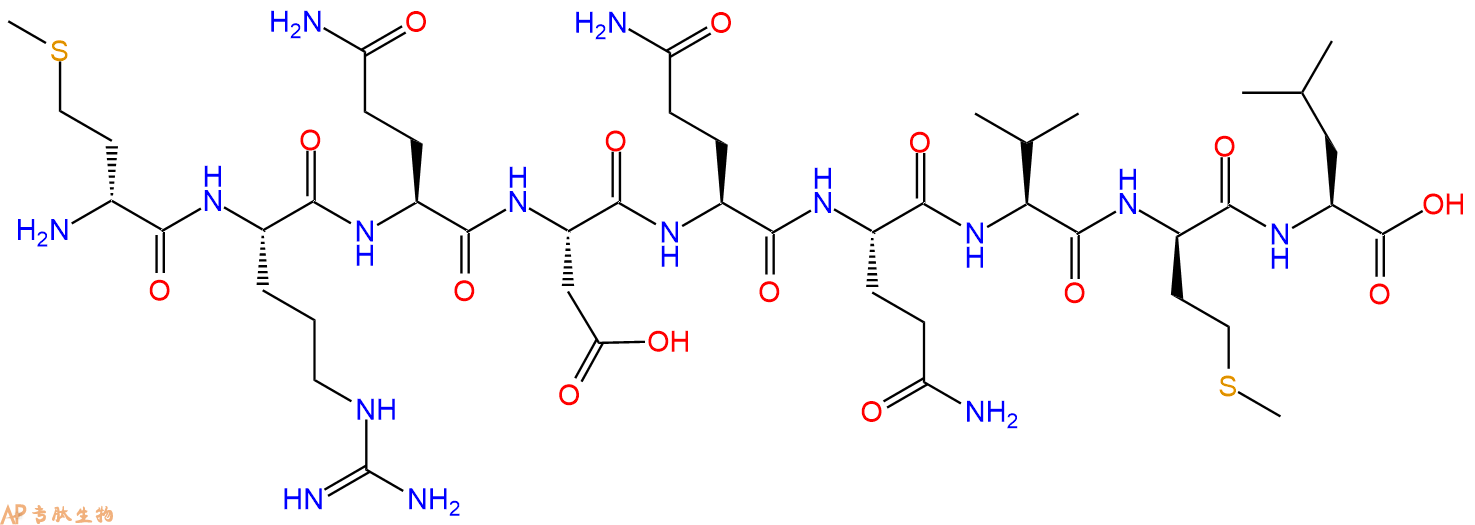 专肽生物产品H2N-DMet-Arg-Gln-Asp-Gln-Gln-Val-DMet-Leu-OH