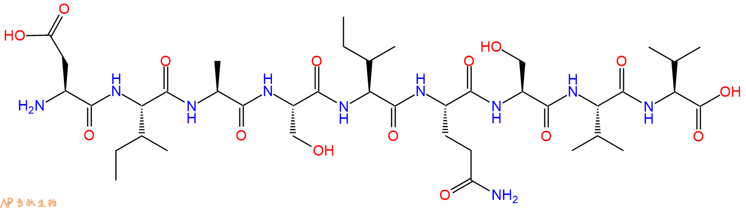 专肽生物产品H2N-Asp-Ile-Ala-Ser-Ile-Gln-Ser-Val-Val-OH