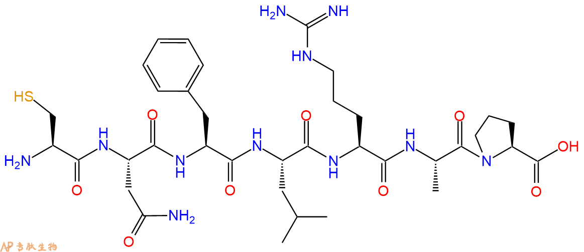 专肽生物产品H2N-Cys-Asn-Phe-Leu-Arg-Ala-Pro-OH