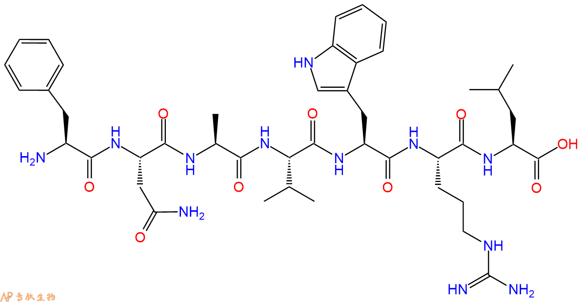 专肽生物产品H2N-Phe-Asn-Ala-Val-Trp-Arg-Leu-OH