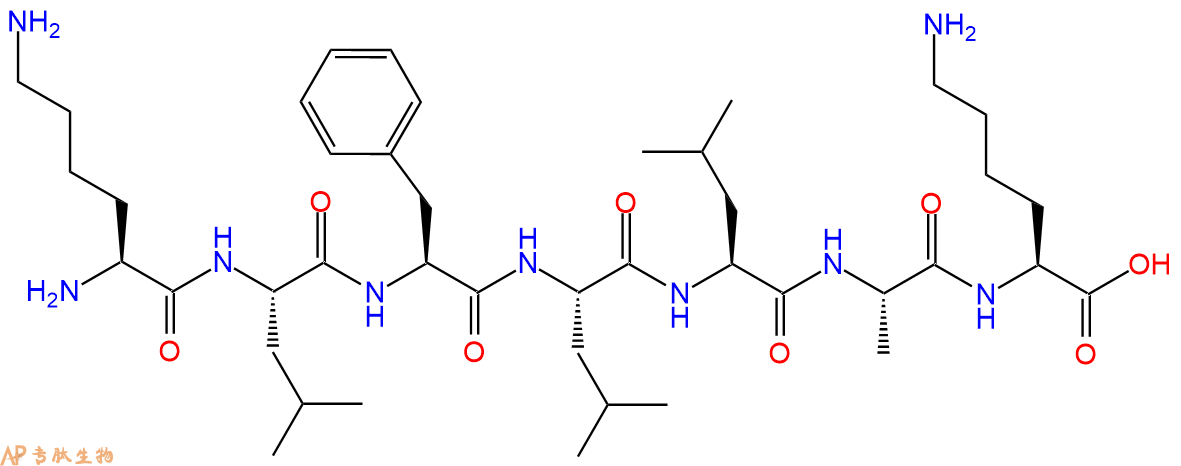 专肽生物产品H2N-Lys-Leu-Phe-Leu-Leu-Ala-Lys-OH