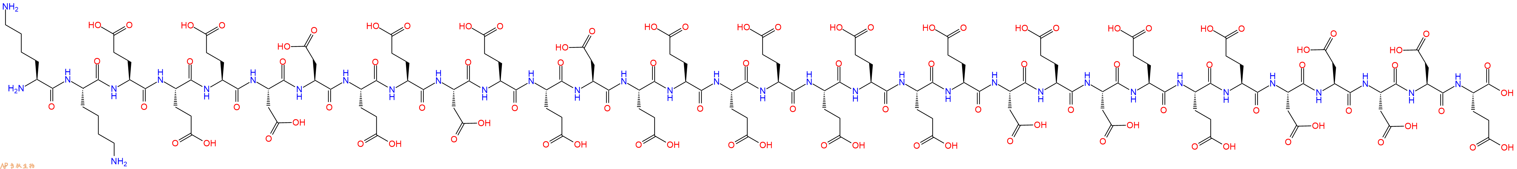 专肽生物产品H2N-Lys-Lys-Glu-Glu-Glu-Asp-Asp-Glu-Glu-Asp-Glu-Glu-Asp-Glu-Glu-Glu-Glu-Glu-Glu-Glu-Glu-Asp-Glu-Asp-Glu-Glu-Glu-Asp-Asp-Asp-Asp-Glu-OH
