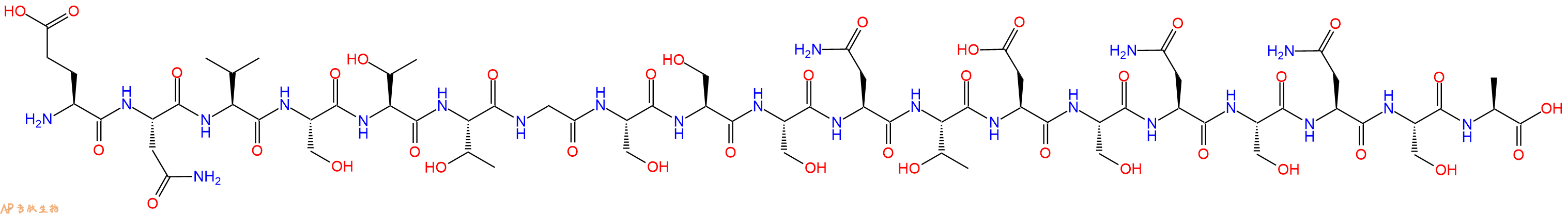 专肽生物产品H2N-Glu-Asn-Val-Ser-Thr-Thr-Gly-Ser-Ser-Ser-Asn-Thr-Asp-Ser-Asn-Ser-Asn-Ser-Ala-OH