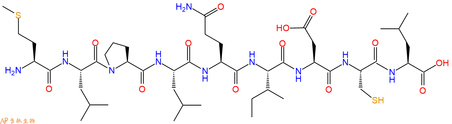 专肽生物产品H2N-Met-Leu-Pro-Leu-Gln-Ile-Asp-Cys-Leu-OH