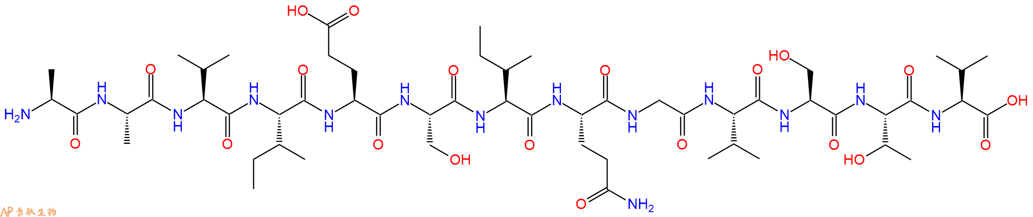专肽生物产品H2N-Ala-Ala-Val-Ile-Glu-Ser-Ile-Gln-Gly-Val-Ser-Thr-Val-OH