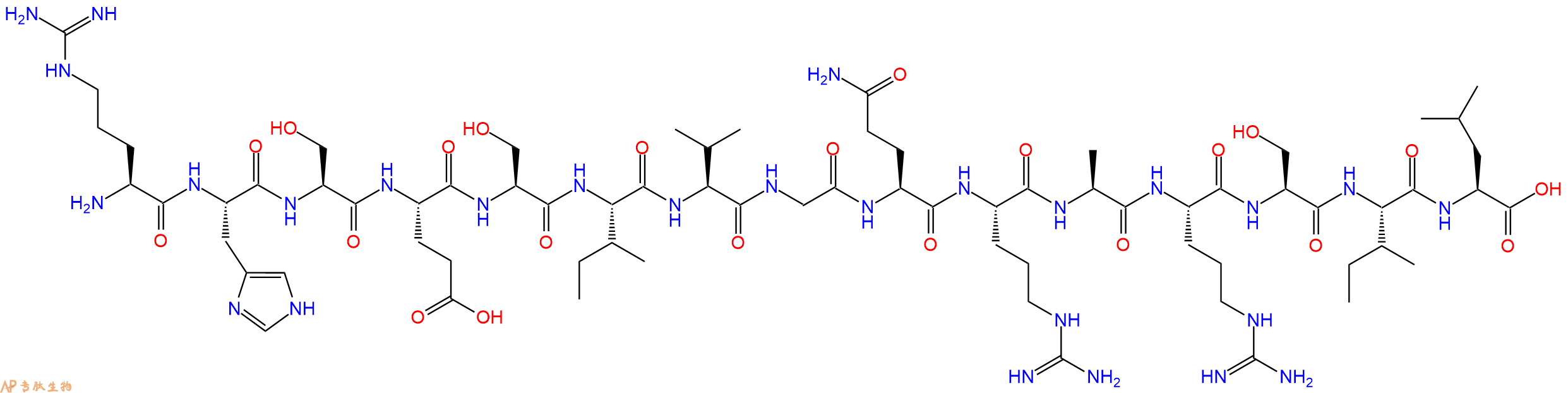 专肽生物产品H2N-Arg-His-Ser-Glu-Ser-Ile-Val-Gly-Gln-Arg-Ala-Arg-Ser-Ile-Leu-OH