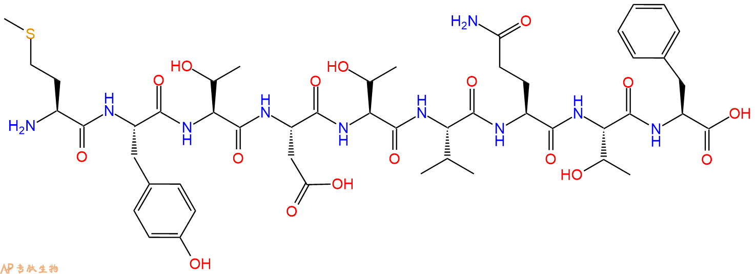 专肽生物产品H2N-Met-Tyr-Thr-Asp-Thr-Val-Gln-Thr-Phe-OH
