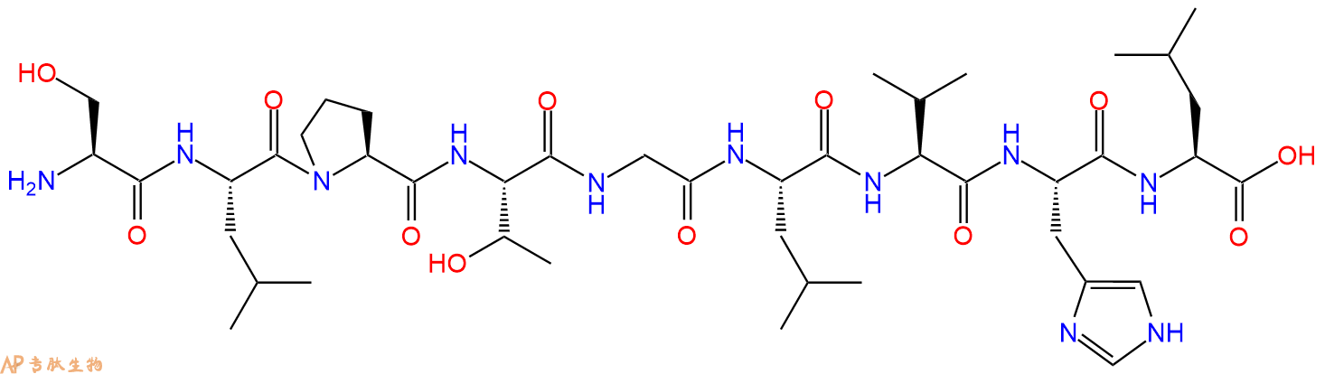 专肽生物产品H2N-Ser-Leu-Pro-Thr-Gly-Leu-Val-His-Leu-OH