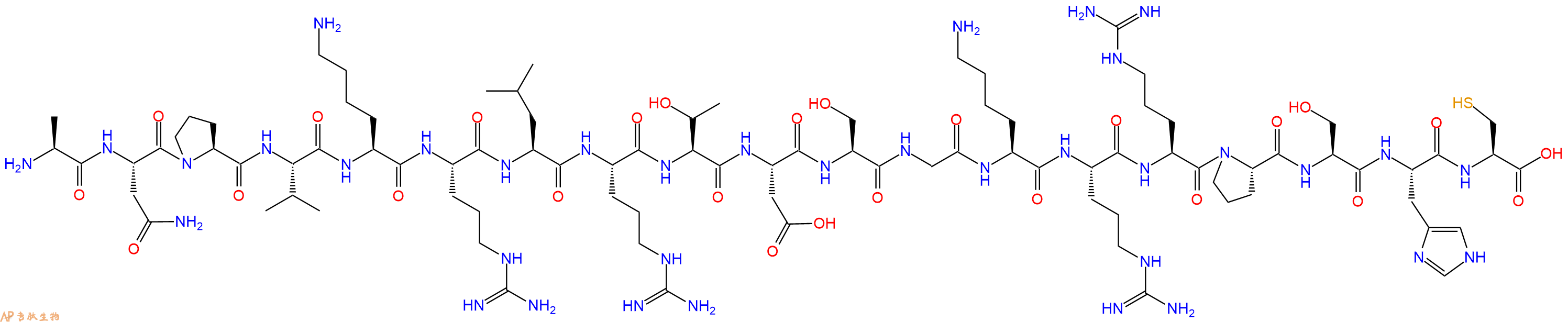 专肽生物产品H2N-Ala-Asn-Pro-Val-Lys-Arg-Leu-Arg-Thr-Asp-Ser-Gly-Lys-Arg-Arg-Pro-Ser-His-Cys-OH