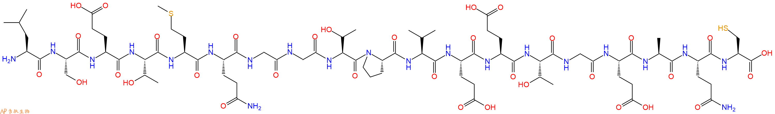专肽生物产品H2N-Leu-Ser-Glu-Thr-Met-Gln-Gly-Gly-Thr-Pro-Val-Glu-Glu-Thr-Gly-Glu-Ala-Gln-Cys-OH
