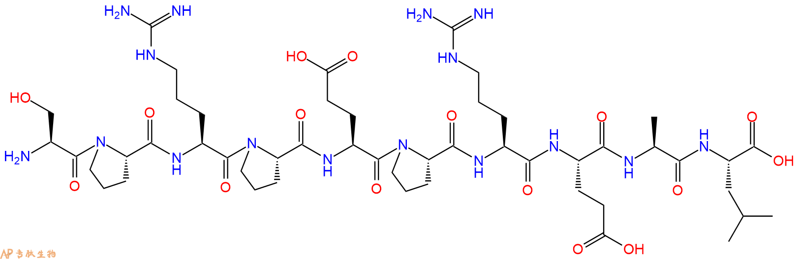 专肽生物产品H2N-Ser-Pro-Arg-Pro-Glu-Pro-Arg-Glu-Ala-Leu-OH