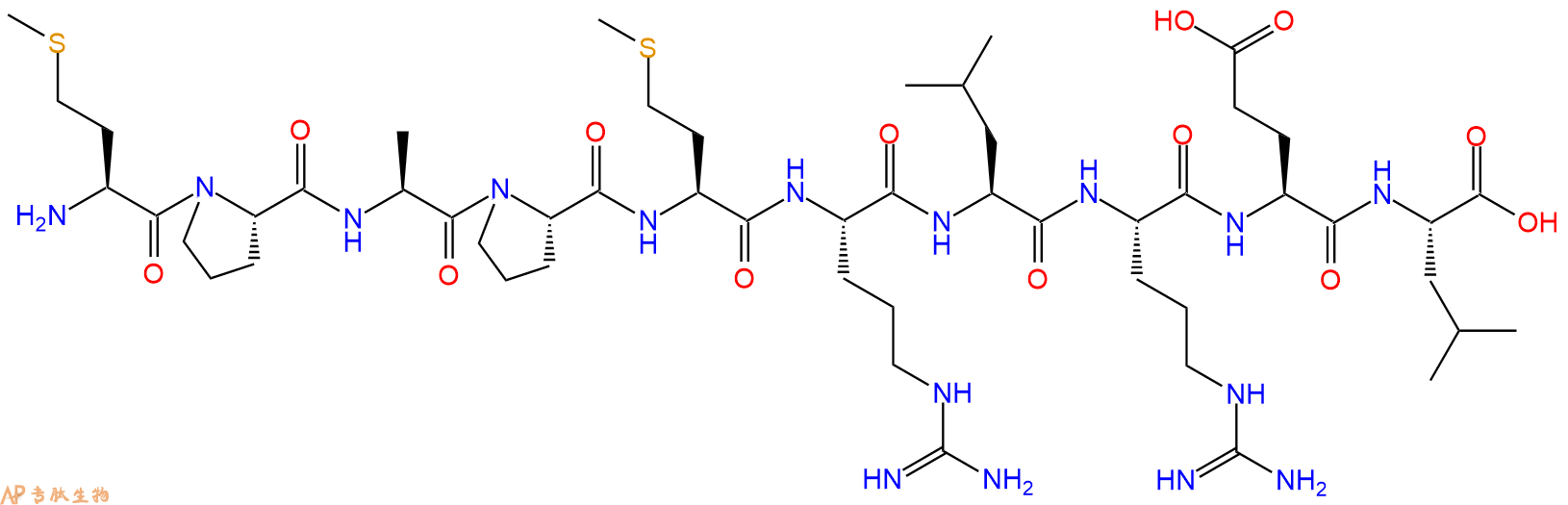 专肽生物产品H2N-Met-Pro-Ala-Pro-Met-Arg-Leu-Arg-Glu-Leu-OH
