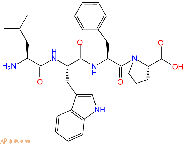 专肽生物产品H2N-Leu-Trp-Phe-Pro-OH