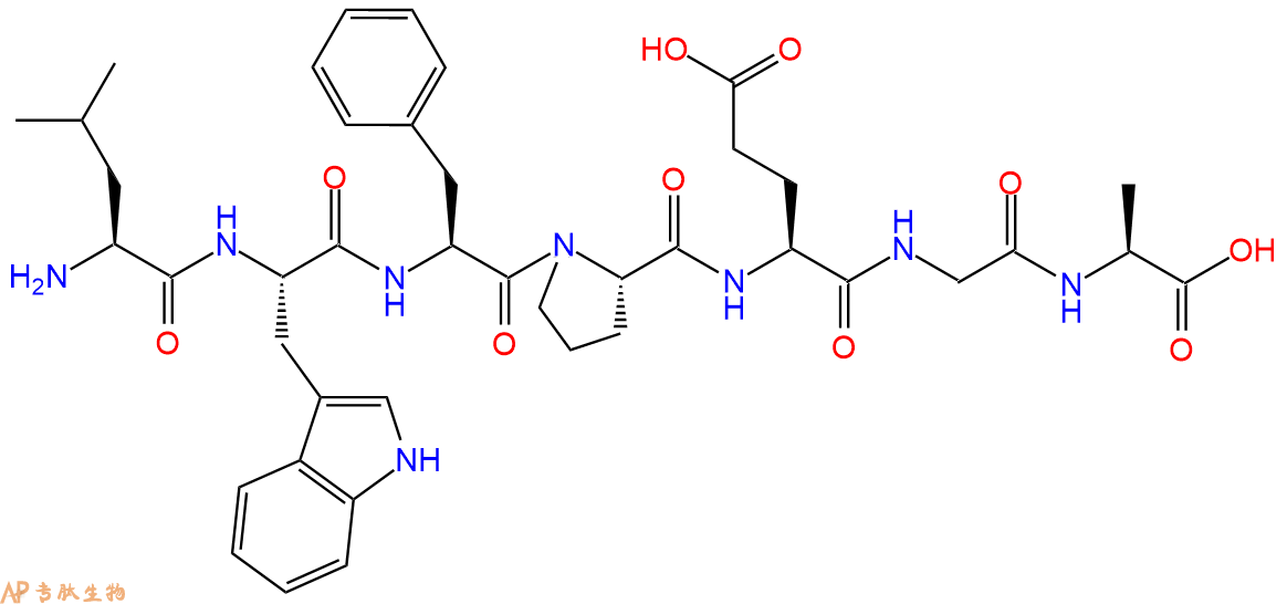 专肽生物产品H2N-Leu-Trp-Phe-Pro-Glu-Gly-Ala-OH