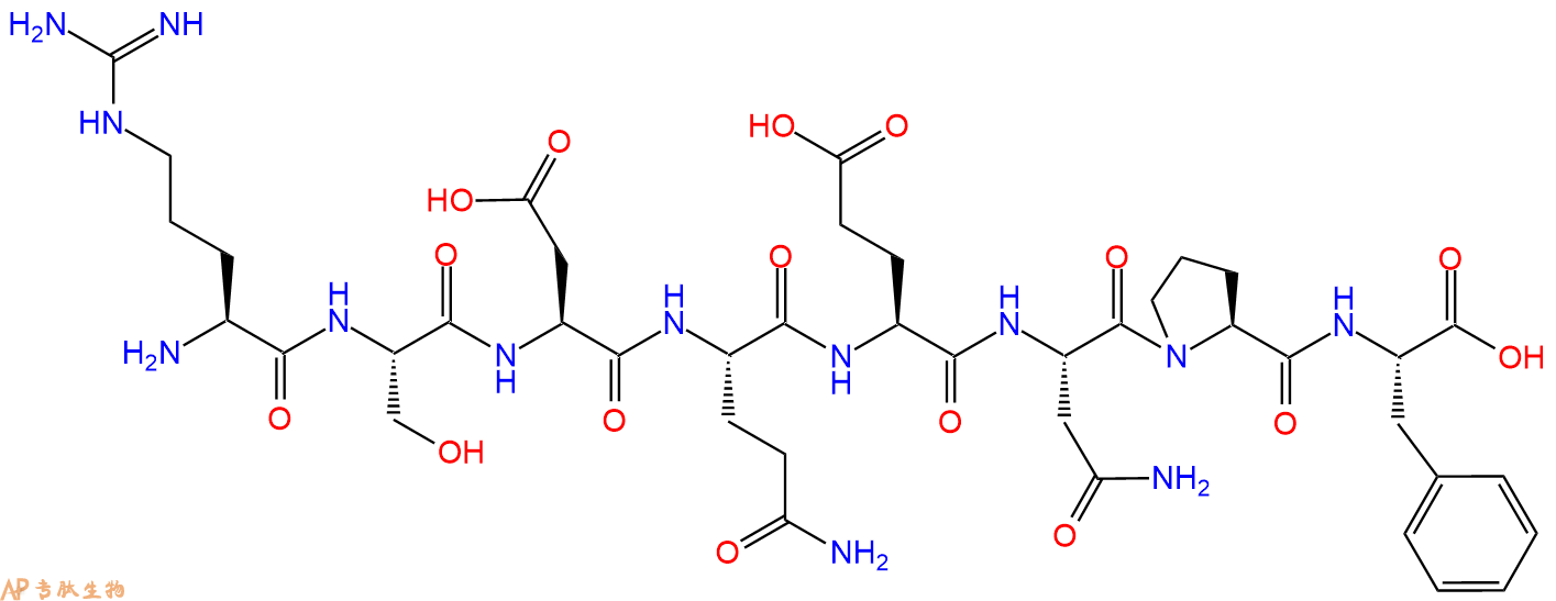 专肽生物产品H2N-Arg-Ser-Asp-Gln-Glu-Asn-Pro-Phe-OH