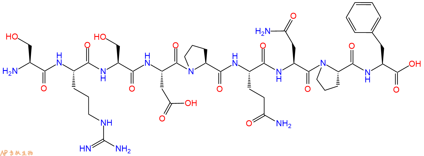 专肽生物产品H2N-Ser-Arg-Ser-Asp-Pro-Gln-Asn-Pro-Phe-OH