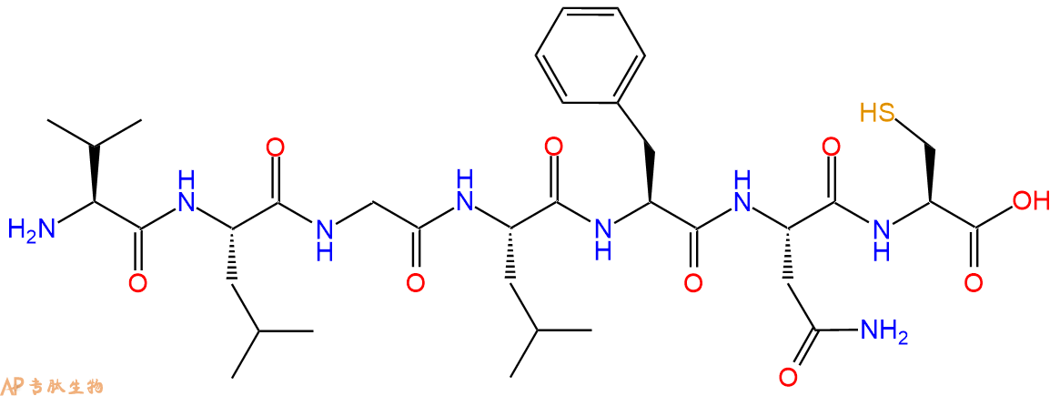 专肽生物产品H2N-Val-Leu-Gly-Leu-Phe-Asn-Cys-OH